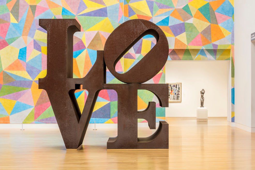 "LOVE" sculpture by Robert Indiana at Newfields